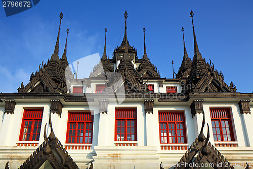 Image of Iron temple Loha Prasat in Wat Ratchanatdaram Worawihan