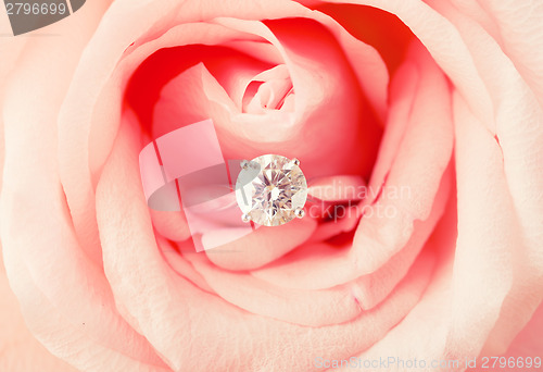 Image of Engagement ring in pink rose