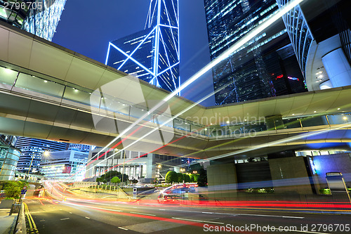Image of Traffic through downtown HongKong
