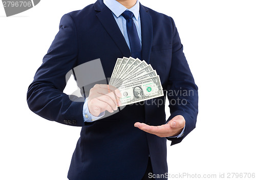 Image of Businessman with money 