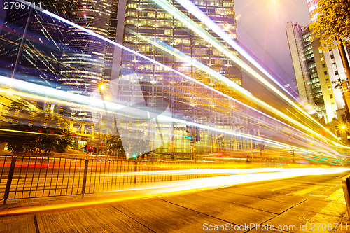 Image of Car light trail in Hong Kong