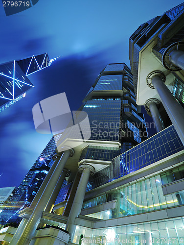 Image of Hong Kong Business District at Night