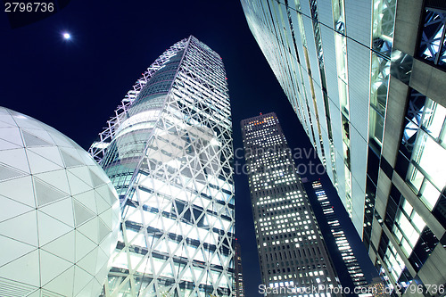 Image of Skyscraper to sky at night