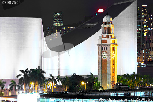 Image of Hong Kong sunset at clock tower 