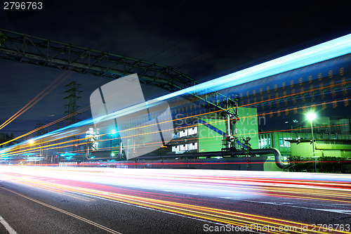 Image of Industrial plant at night