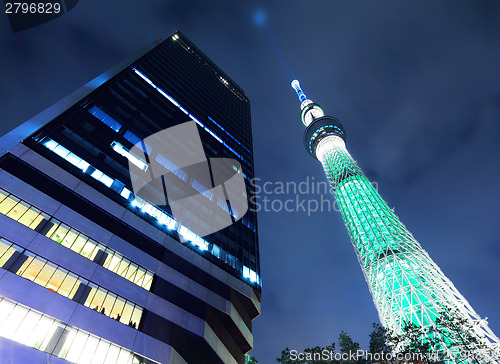 Image of Tokyo skyline at night