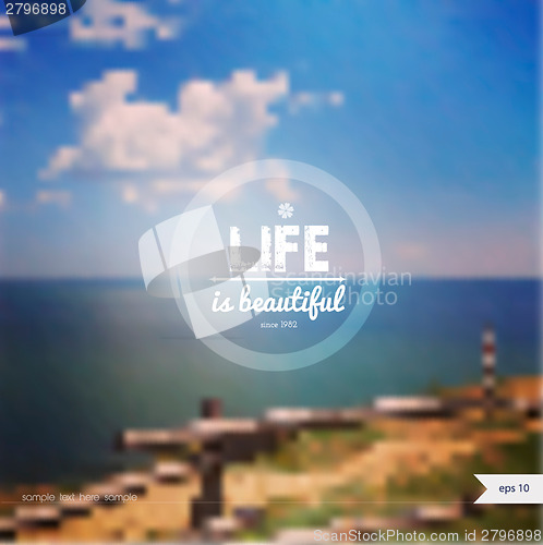 Image of Vector summer background with place for your text.