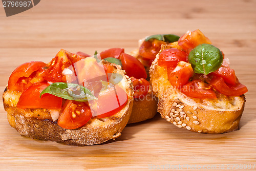 Image of Fresh homemade bruschette