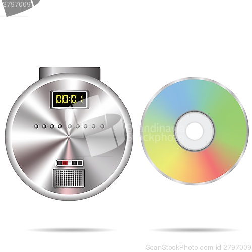 Image of CD player and compact disc