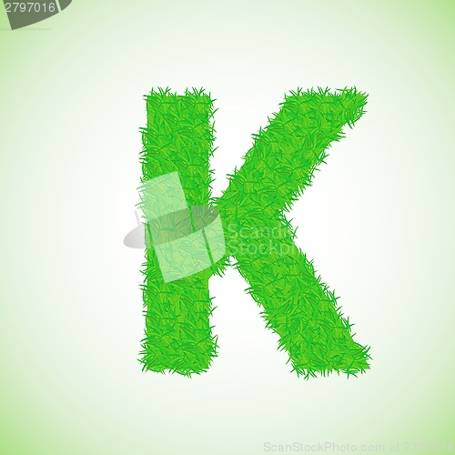Image of grass letter K