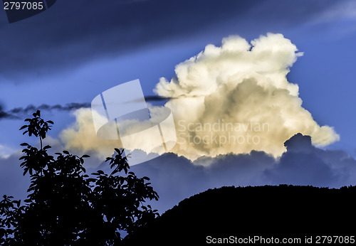 Image of Dramatic clouds and deep blue sky