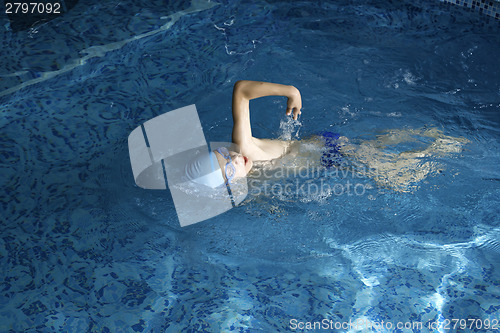 Image of Child swimmer in swimming pool