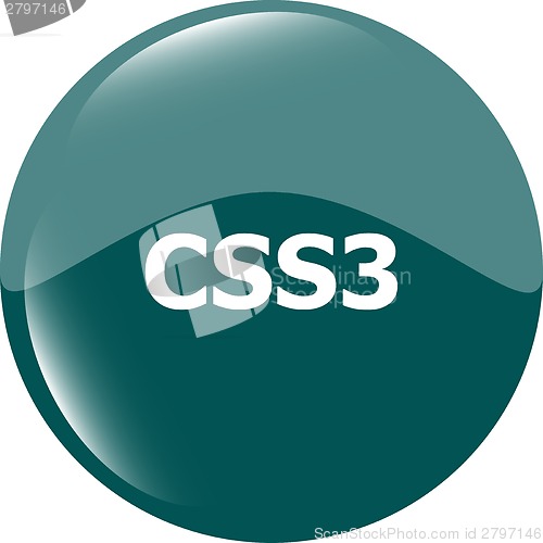 Image of css style web icon isolated on white, web icon