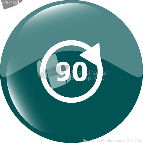 Image of 90 percent web icon, web button