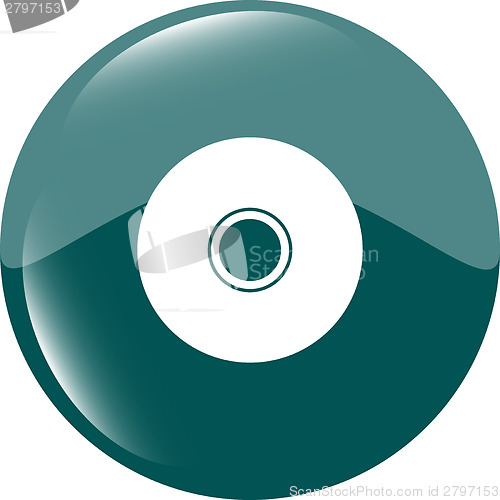 Image of CD or DVD sign icon. Compact disc symbol. Modern UI website button