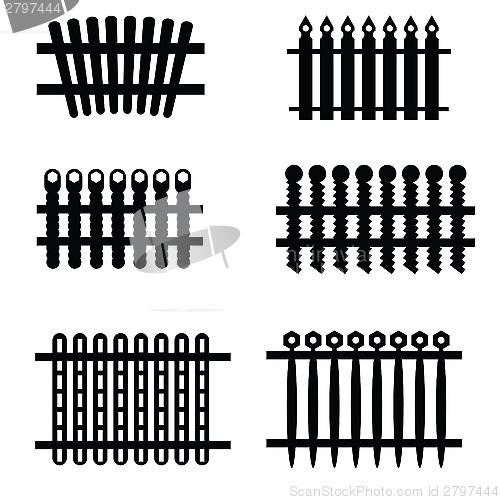 Image of silhouettes of fences