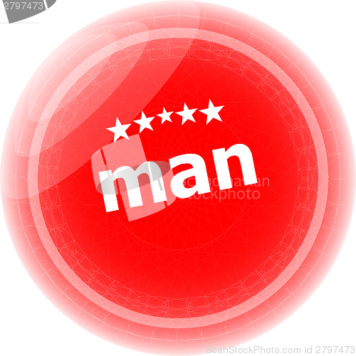 Image of man rubber stamp over a white background