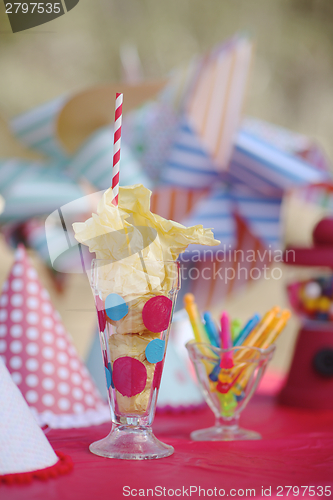 Image of Bright Birthday Party Celebration Decorations