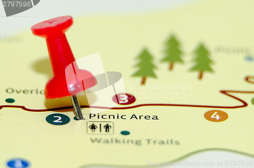 Image of picnic area pin on the map