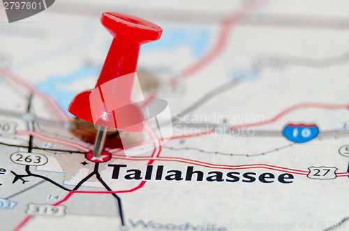 Image of tallahassee fl city pin on the map