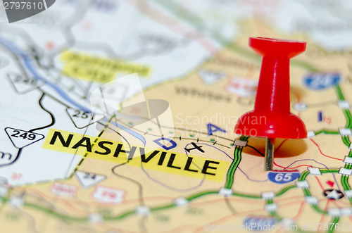 Image of nashville city pin on the map