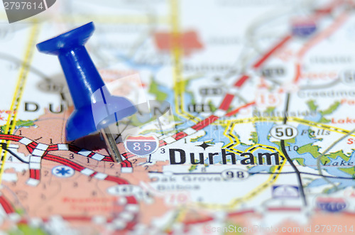 Image of durham city pin on the map