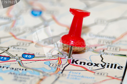 Image of knoxville city pin on the map