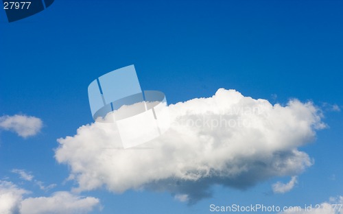 Image of Deep blue sky with white clouds