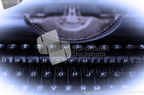 Image of Close up of a dirty vintage typewriter