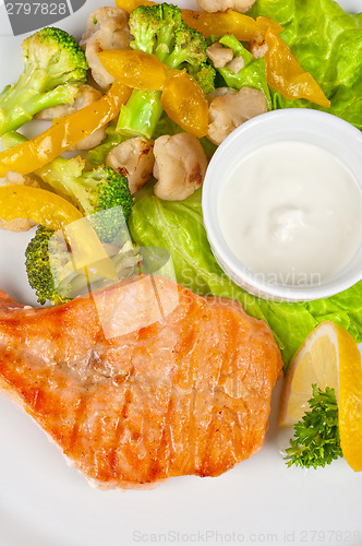 Image of salmon steak