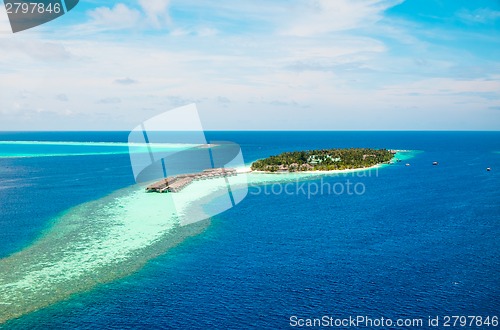 Image of Maldives Indian Ocean - Hotel on the island