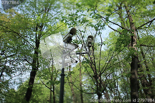 Image of Camera outdoor surveillance shadowing