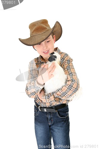 Image of Child holding a bantam