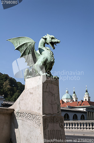 Image of Dragon Bridge, Ljubljana.