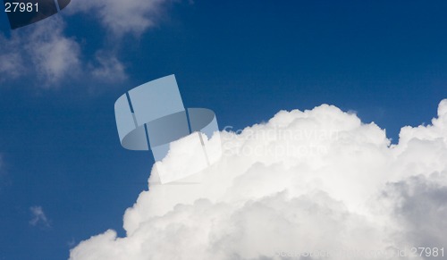 Image of Deep blue sky with white clouds