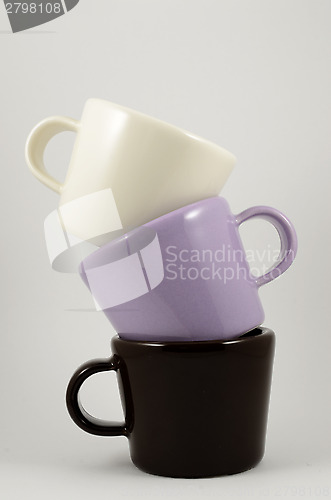 Image of three empty espresso cup