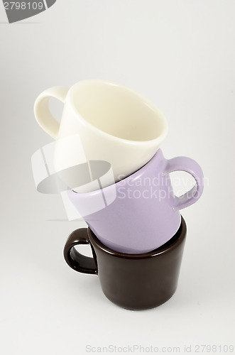 Image of three empty espresso cup