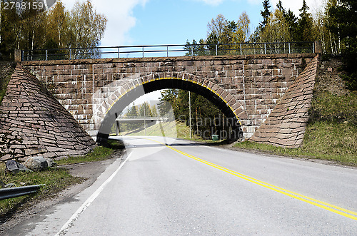 Image of stone viaduct over the road