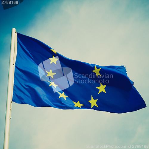 Image of Retro look Flag of Europe