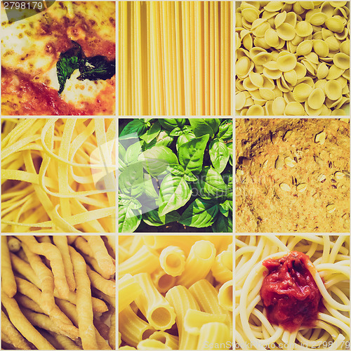 Image of Retro look Italian food collage