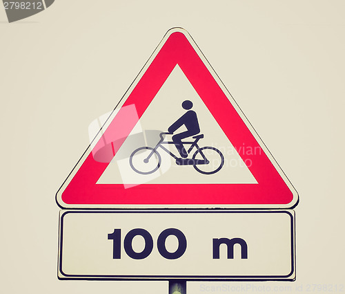 Image of Retro look Bike sign