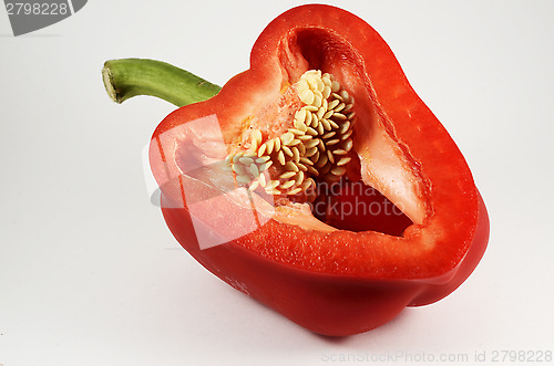 Image of half a pod of red pepper