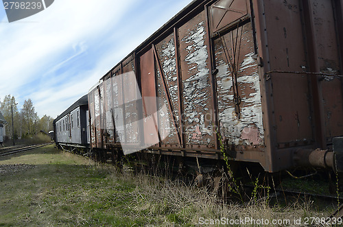 Image of vintage freight wagons 