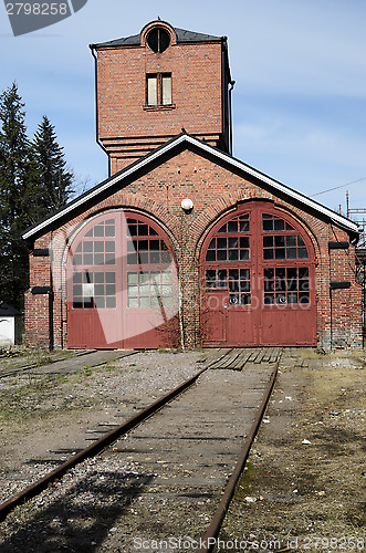 Image of old brick building locomotive depot