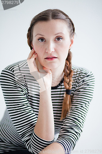 Image of Relaxed attractive woman