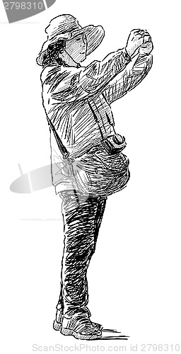 Image of tourist photographer