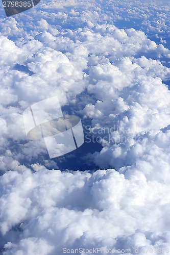 Image of Sky background with white clouds