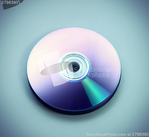 Image of Closeup stack of few compact discs