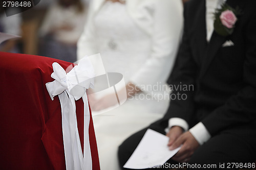 Image of Hands of a bride and groom