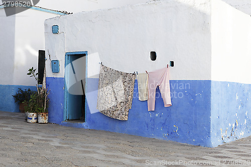 Image of Colorful laundry in Assila, Morocco